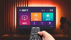 Why does IPTV buffer: remote control pointed at a Smart TV menu