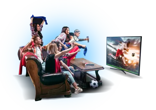 British IPTV customers watching live TV together at home in the UK